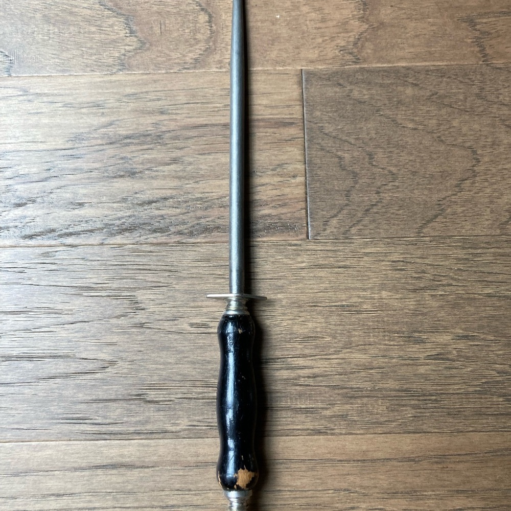 Vintage F. Dick Germany Arrow 16” Blk Handle Knife Sharpener